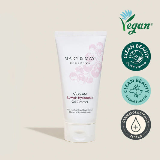 MARY&MAY Vegan Low pH Hyaluronic Gel to Foam Cleanser