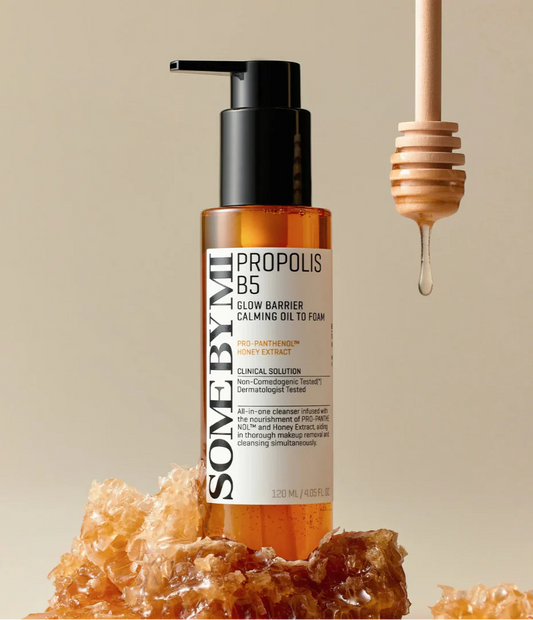 SBM Propolis B5 Glow Barrier Cleansing Oil to Foam