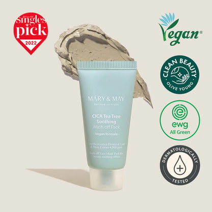 MARY&MAY Cica Tea Tree Soothing Wash Off Pack