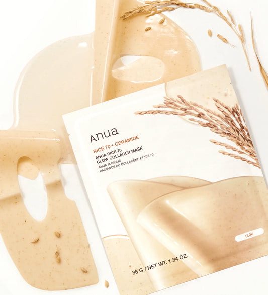 ANUA Rice 70 Glow Collagen Mask (4ea)